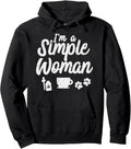 Im A Simple Woman CBD Coffee Dog Paw Hemp Oil Pet Lover Gift Pullover Hoodie