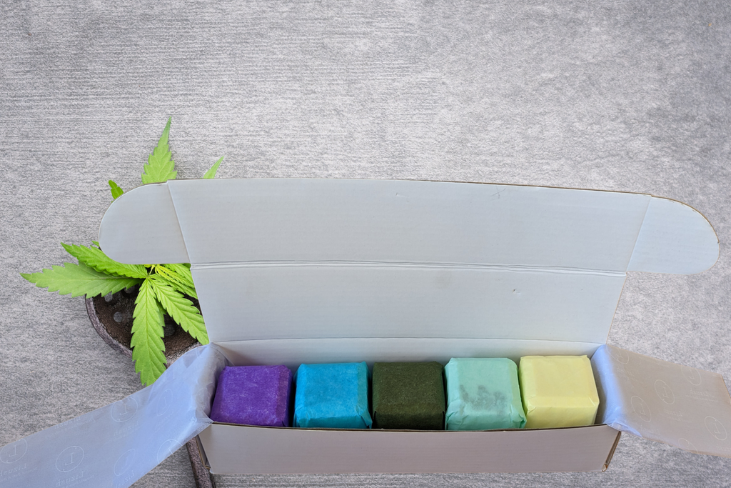 CBD Shower Steamers Gift Set with CBD - 5 Big Fizzies (THC Free) by Lizush