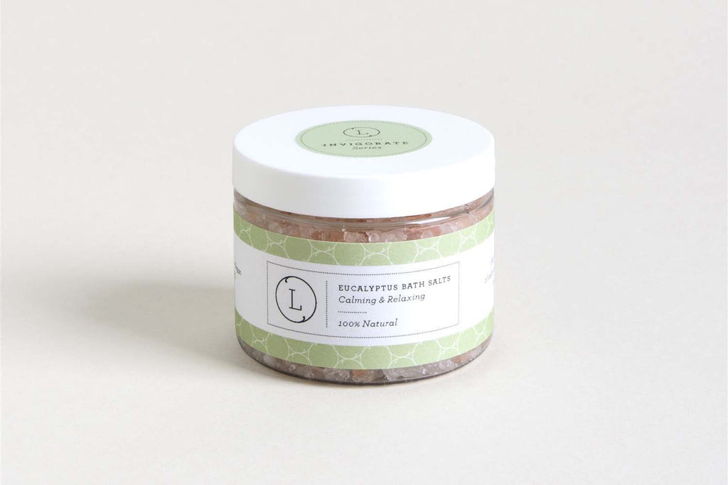 CBD Natural Eucalyptus Bath Salts with CBD, Calming and relaxing (THC free) by Lizush