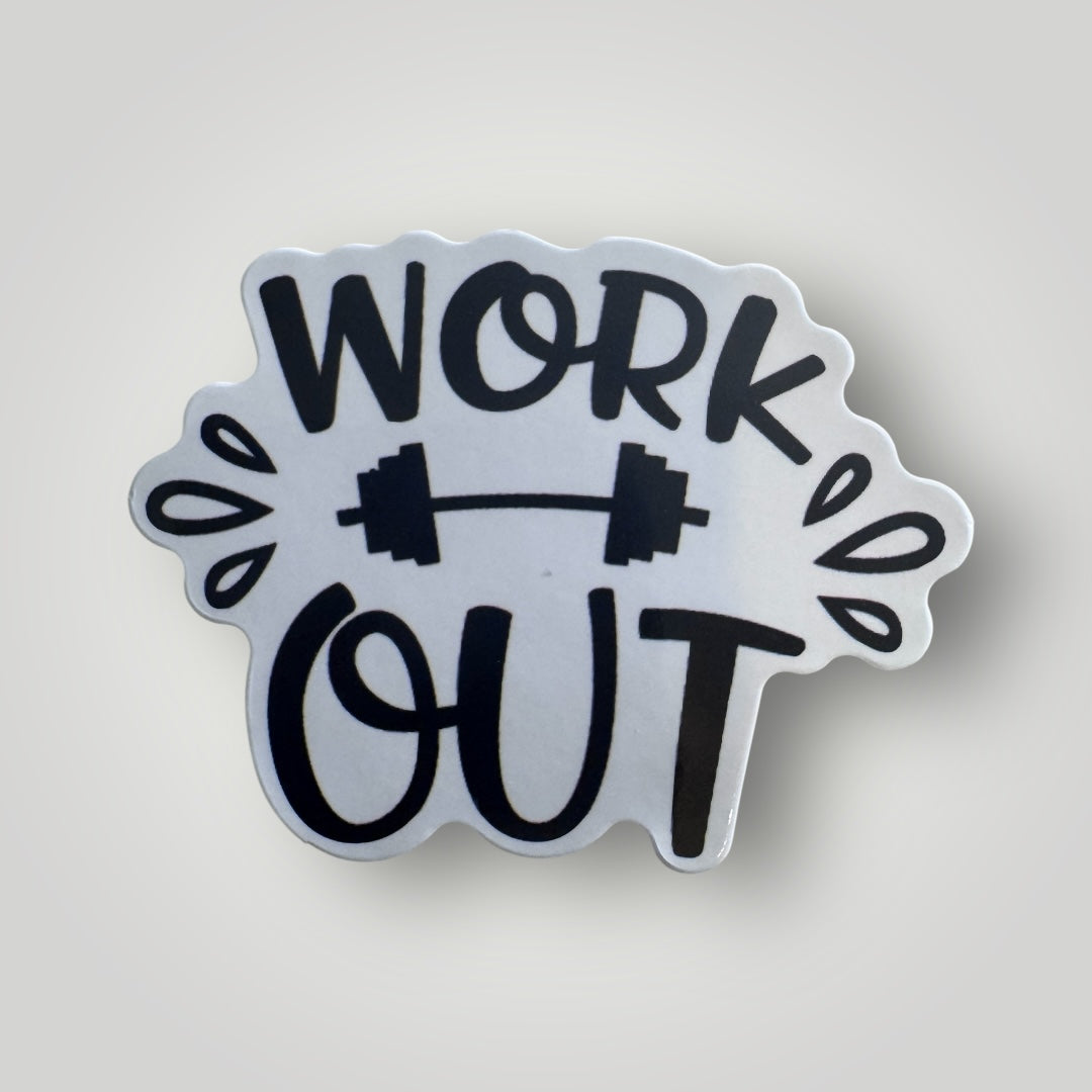 Gym Stickers 50Pcs Insipirational Fitness Planner,Workout Decals for Laptops Hydro Flasks Water Bottles Luggage (Work Out)