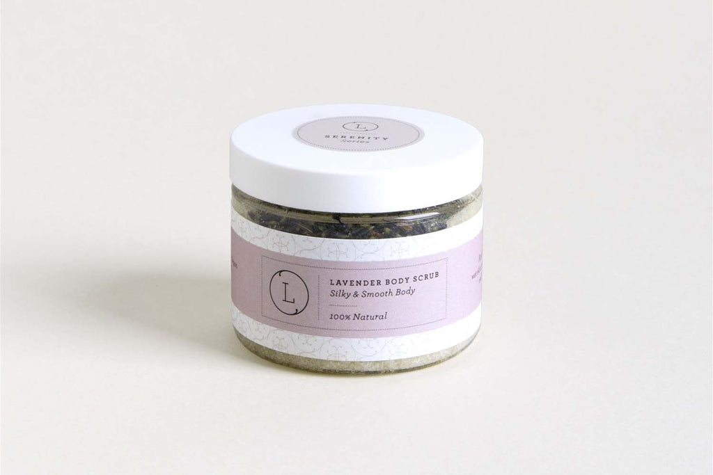 CBD Lavender Body Scrub with CBD, Natural Body Salt Scrub (THC free) by Lizush