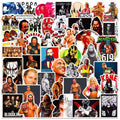 50pc Pro Wrestling Sticker Pack - Retro & Modern Vinyl Decals - Waterproof